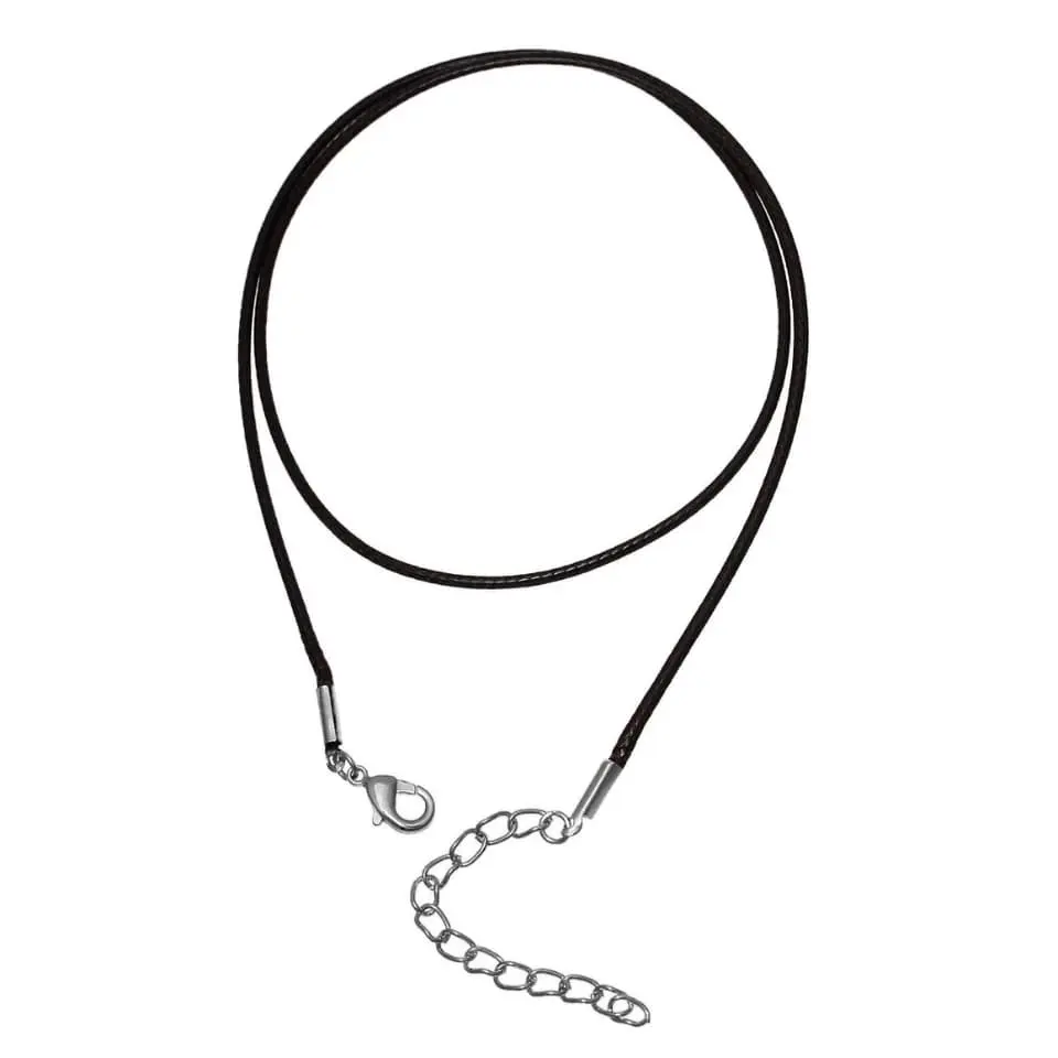 Kalung Tali Hitam Kopi Kalung Kulit Wax Rope