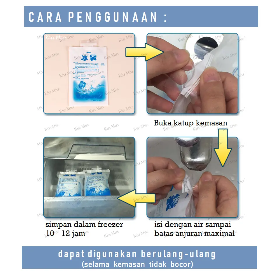 ICE GEL PACK 200 ml / Jelly / bag / pendingin / blue ice / dry es