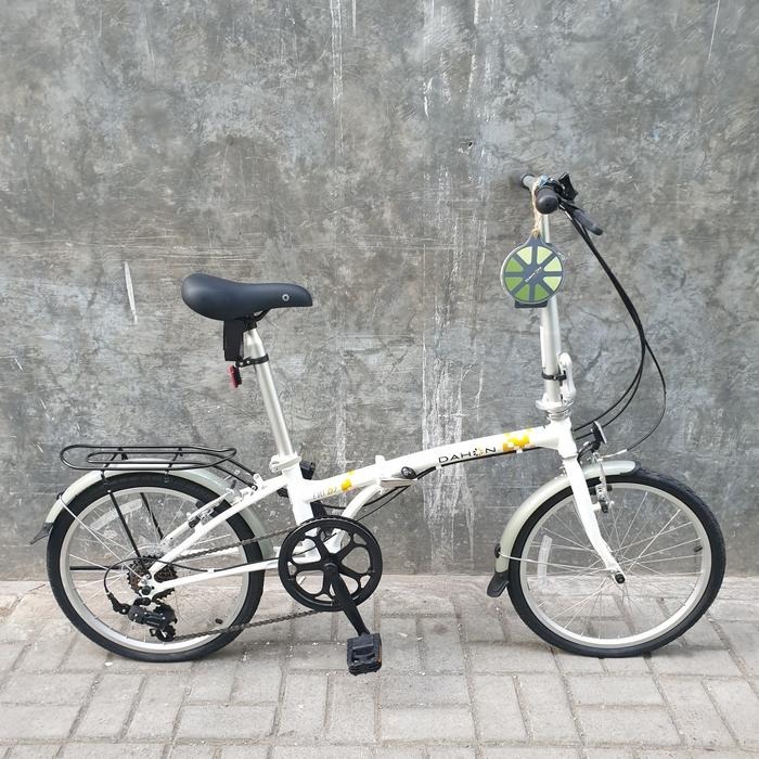 Gambar dahon evo d7 classic vintage putih not london taxi tern fnhon brompton dari Johan Bike Kota Tegal Tokopedia
