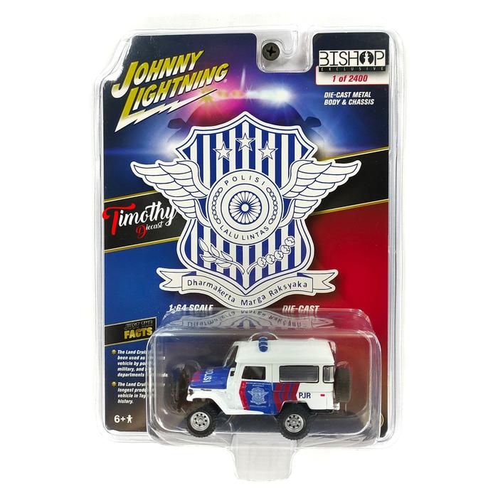 Gambar Diecast Johnny Bishop Jeep Toyota Land Cruiser Polisi PJR Putih dari Timothy Diecast Kota Surabaya Tokopedia
