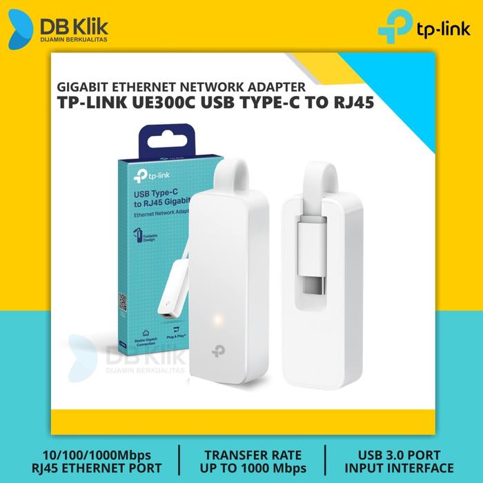 Gambar Network Adapter TP-Link UE300C Gigabit 1000Mbps - TPLink UE300C USB C dari DBKlik Indonesia Kota Administrasi Jakarta Pusat Tokopedia