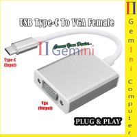 Gambar Kabel Konverter Type C To VGA / Converter USB Type C to VGA dari Gemini Comp Kota Bandung 3 Tokopedia