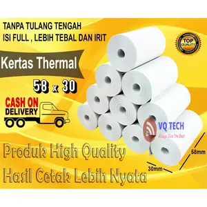 Kertas Printer Thermal Kertas Struk kasir 58x30mm isi 10 Roll