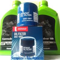 Gambar PAKET OLI KAWASAKI 10W40 + FILTER OLI DENSO|NINJA 250FI Z250 FI VERSYS dari SERAPHINE's BIKE APPARELS Kota Administrasi Jakarta Selatan 1 Tokopedia