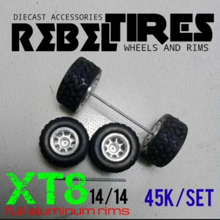 Gambar Ban Karet hotwheels Rebel Tires XT8 offroad dari HPZ Store Kota Tangerang Selatan Tokopedia