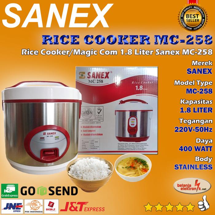 Gambar MAGIC COM RICE COOKER 1,8 LITER SANEX MC-258 dari Belanja Elektronik Kota Administrasi Jakarta Barat Tokopedia