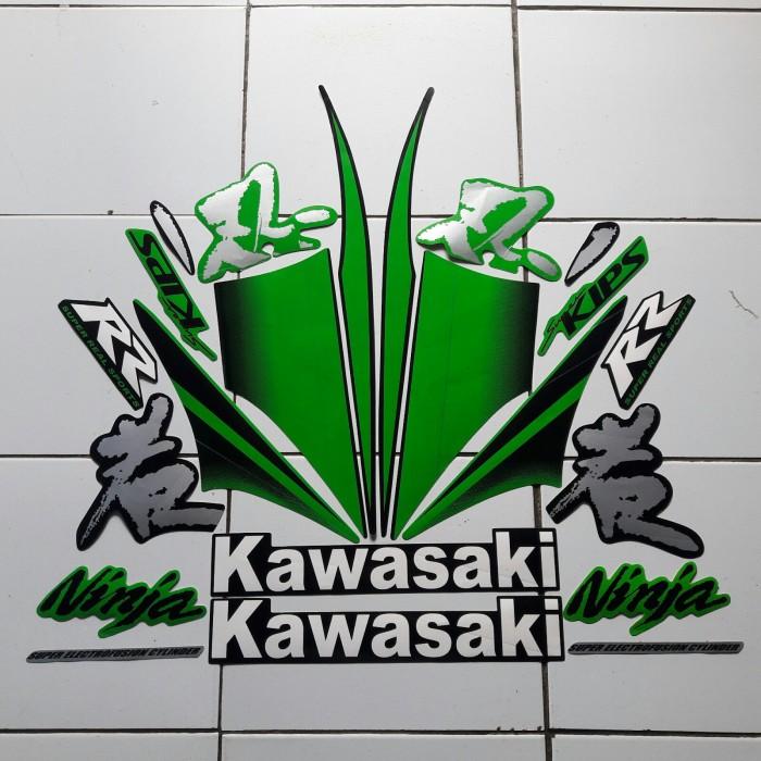 Gambar sticker striping body lis motor ninja rr 2010 hijau dari stiker_grosir257 Kab. Bogor Tokopedia