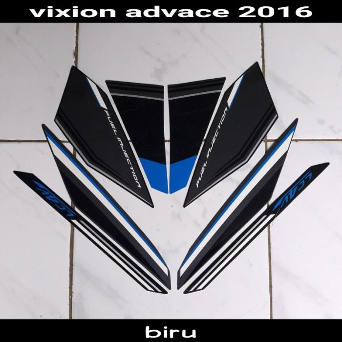 Gambar sticker striping body lis motor new vixion advance 2016 hitam-biru dari stiker_grosir257 Kab. Bogor Tokopedia