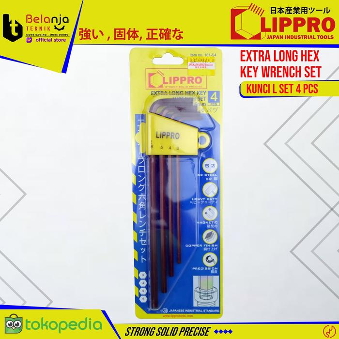 Gambar Lippro Kunci L Set Panjang 4 Pcs Extra Hex Key Wrench Set 3 6 MM 4pcs dari Belanja Teknik Kota Bogor Tokopedia