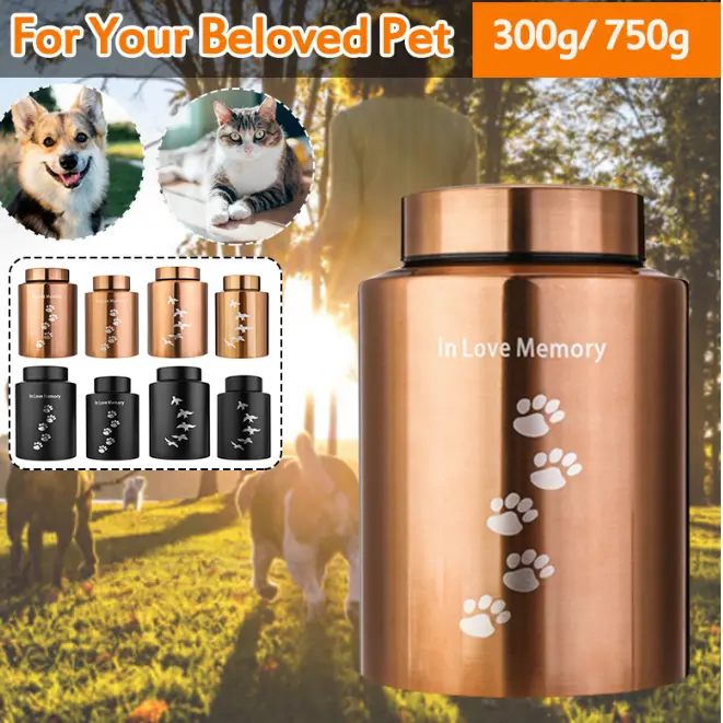 Stainless steel Mini Cat Dog Pet Kremasi Guci Ash Holder Memorial