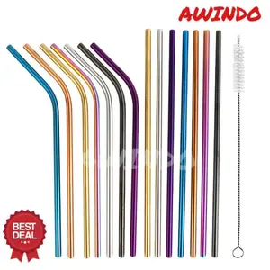 SEDOTAN STAINLESS STEEL REUSABLE STRAW SEDOTAN MINUMAN ANTI KARAT