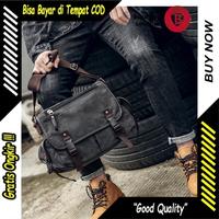 Gambar Tas Slempang Kanvas Kantor Kuliah Sekolah Pria Wanita Import QQ114 dari Barakka Official Shop Jakarta Utara 4 Tokopedia