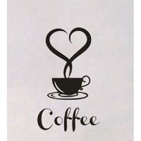 Gambar Stiker Dinding / Stiker Kaca / Wall Sticker (Secangkir Kopi Hati) dari Dunia Jasmine Kota Surabaya 1 Tokopedia