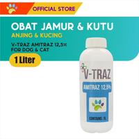 Gambar V-TRAZ AMITRAZ 12,5% ISI 1 LITER / OBAT JAMUR & KUTU ANJING KUCING dari M-Pets Volk Pets Indonesia Kota Tangerang 1 Tokopedia