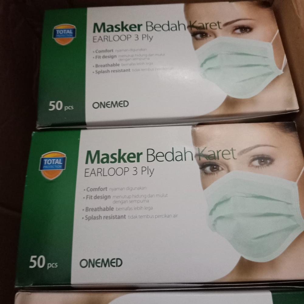 Masker 3Ply Onemed / 50 Pcs