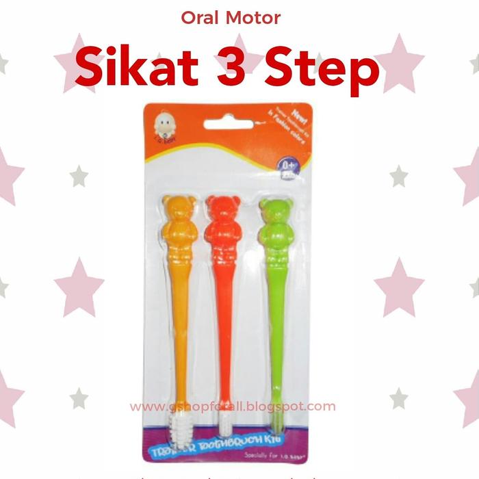 Gambar sikat gigi 3 step dari GShop Alat Terapi Kota Blitar Tokopedia
