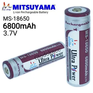 Mitsuyama Baterai MS-18650 6800mAh 3.7V Ultra Power Li-ion Rechargeable Battery untuk Senter Police Swat & Headlamp