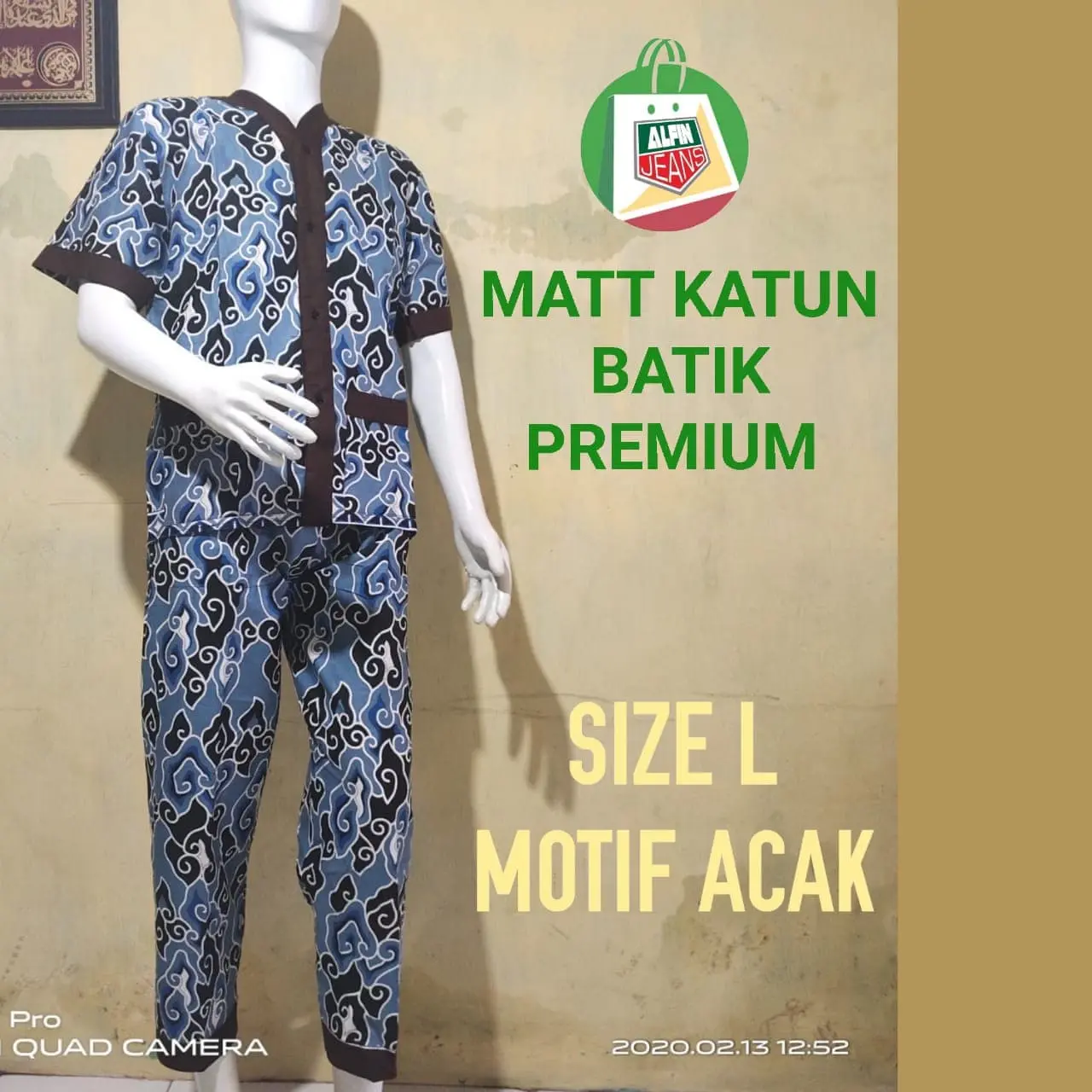 Piyama Batik Dewasa Size L