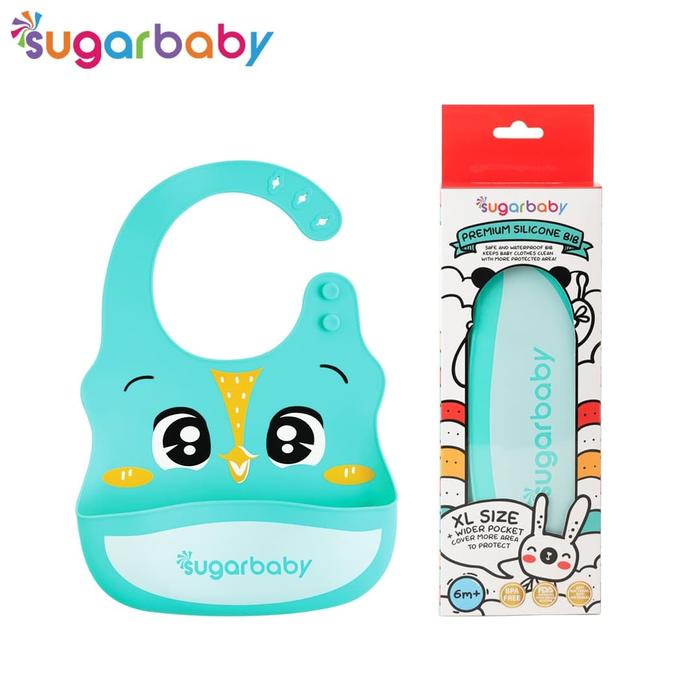Gambar Sugar Baby Premium Silicone BIB XL Size - Green Bird dari Sugarbaby.co.id Kota Administrasi Jakarta Barat Tokopedia