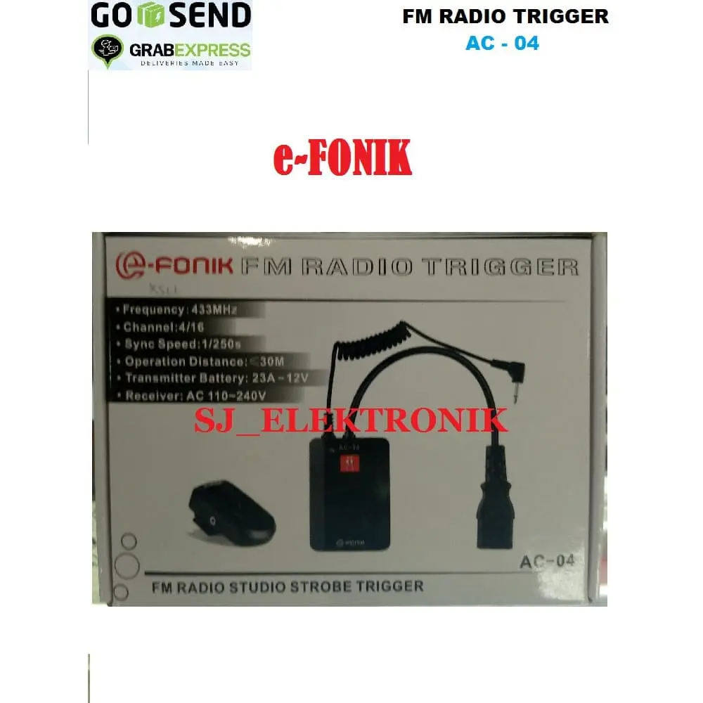 FM RADIO TRIGGER EFONIK AC 04 RADIO SLAVE Untuk Lampu Studio