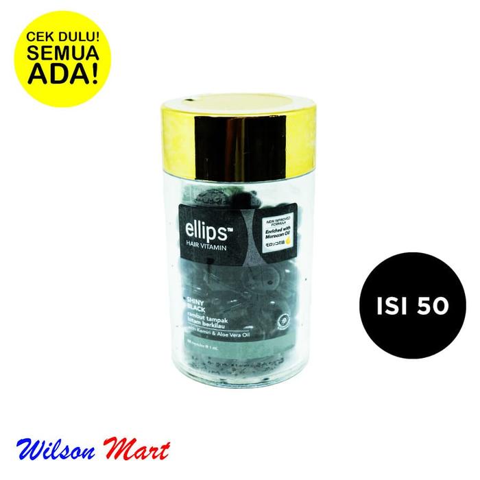 Gambar ELLIPS ELIPS HAIR VITAMIN SILKY BLACK HITAM ISI 50 dari Wilson Mart Kota Administrasi Jakarta Barat Tokopedia