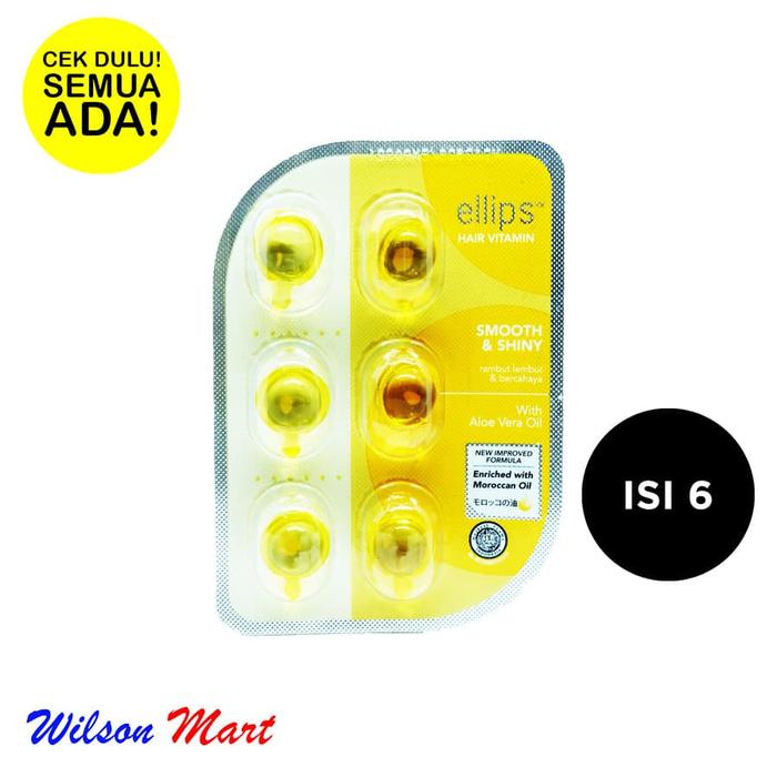 Gambar ELLIPS ELIPS HAIR VITAMIN SMOOTH AND SHINY KUNING dari Wilson Mart Kota Administrasi Jakarta Barat Tokopedia