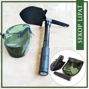 Sekop Cangkul Pacul Gergaji Mini Lipat Portable Shovel Kemah Berkebun