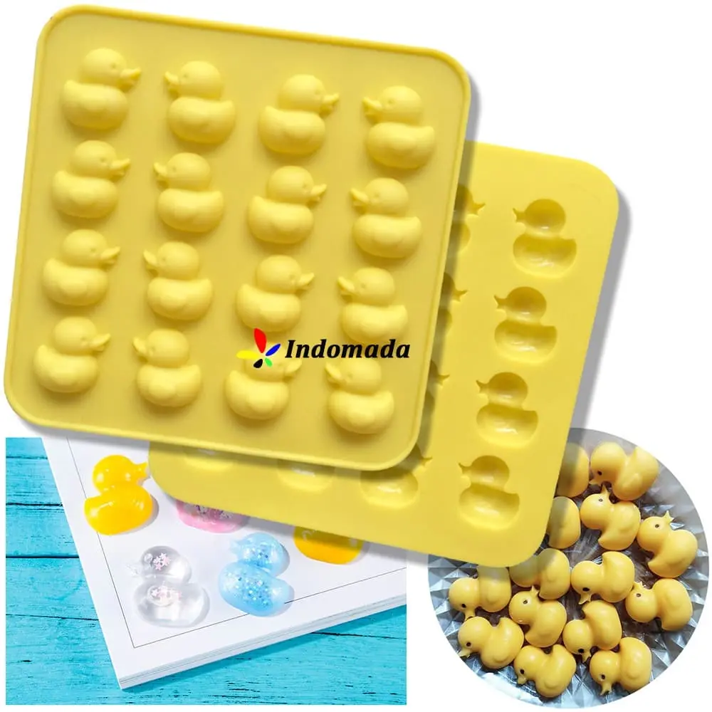 Cetakan Silikon Bebek Es Puding Coklat Jelly Duck Silicone Mold
