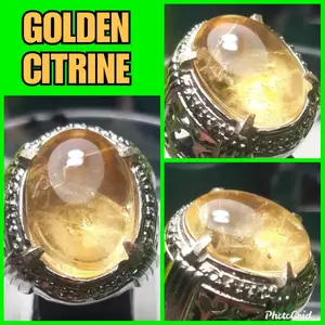 BATU CINCIN PERMATA GOLDEN CITRINE GARANSI BATU ASLI