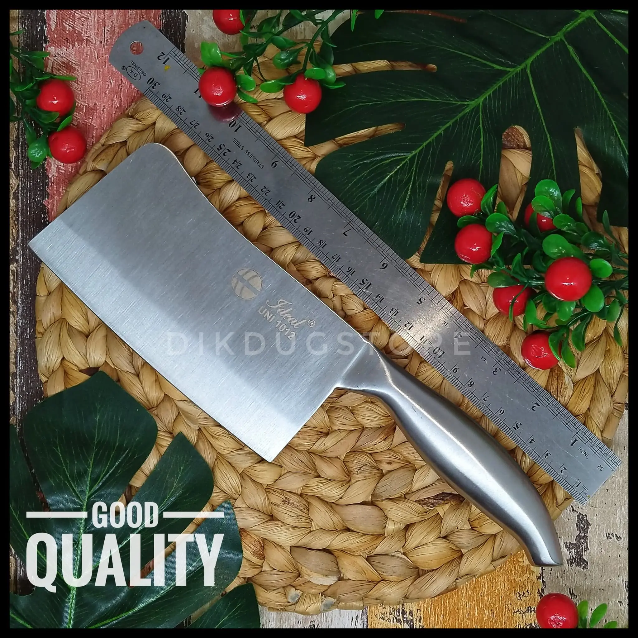 Pisau Golok Cincang - Pisau Daging dan Tulang Stainless IDEAL UNI 1012