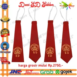 Dasi Seragam Sekolah SD Sablon kwalitas premium Grosir dan Eceran