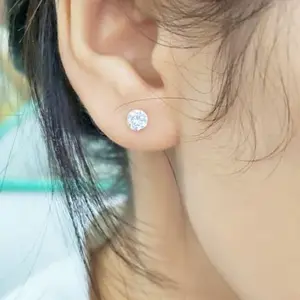 Giwang desy ukuran anak /dewasa perak 925 lapisan emas putih