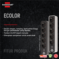 Gambar Brennenstuhl Ecolor Stop Kontak Kabel Ekstensi 5 Lubang Soket dengan Switch Saklar 1,5 meter Putih dari Brennenstuhl Indonesia Kota Administrasi Jakarta Utara 2 Tokopedia