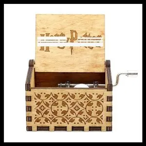 Kotak Musik Kayu Hedwig Theme Song Harry Potter - Wooden
