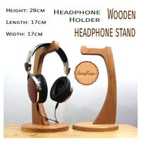Gambar Gantungan headphone kayu Wooden headphones hanger display stand - KAYU MAHONI dari CV. Sangkayu Kota Banjar 2 Tokopedia