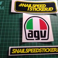 Gambar sticker helmet AGV besar check pad dari Snailspeed sticker.id Kota Bandung 1 Tokopedia