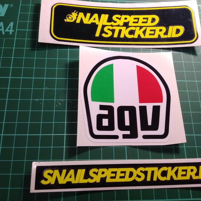Gambar sticker helmet AGV besar check pad dari Snailspeed sticker.id Kota Bandung Tokopedia