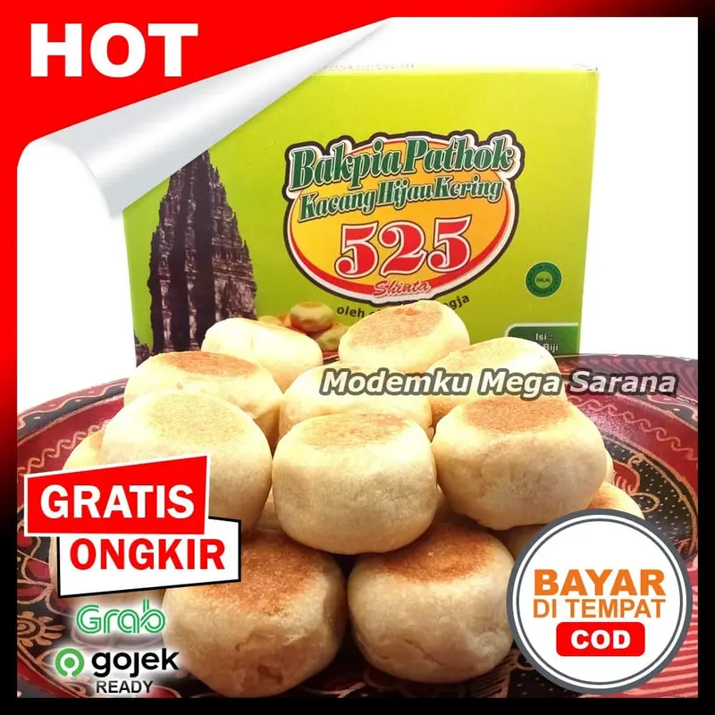 [20 biji] Bakpia Pathok 525 Asli Jogja - Kering - Kacang Hijau 0
