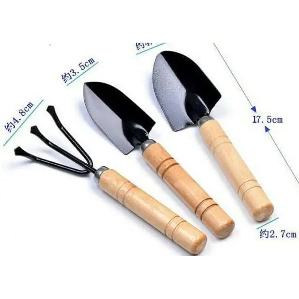 Alat berkebun 3 pcs Sekop garpu mini besi Garden tool Peralatan Kebun