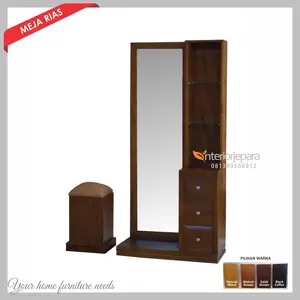 Meja Rias Retro T180 cm Scandinavia Minimalis Bahan Kayu Jati
