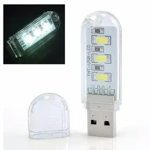 USB LED Light Lamp 3 LED SMD 5730 White For Lighting Lamp Emergency Powerbank Penerangan Power DC 5V