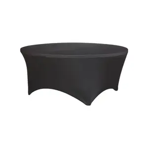 SOLEIL TAPLAK MEJA STRETCH BUNDAR 180CM - HITAM