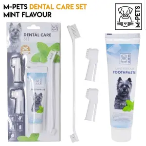 M-Pets Dental Care Set For Dog Pasta & Sikat Gigi Anjing