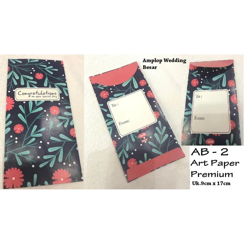 Amplop Uang Pernikahan Unik Angpao Wedding Besar art paper Fancy AB-2 1
