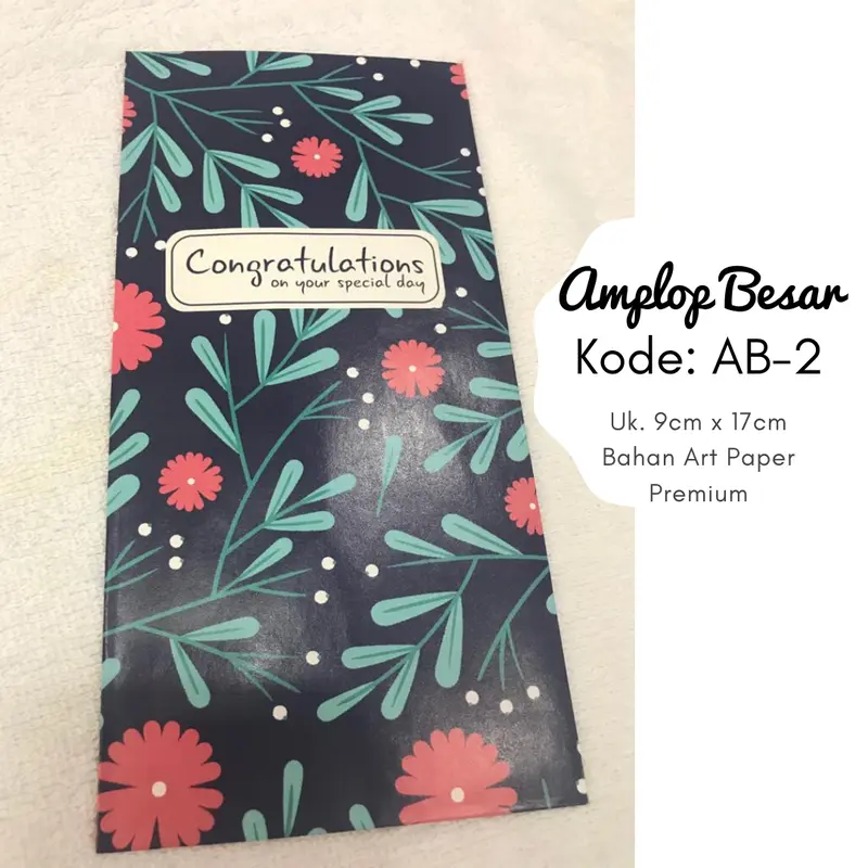 Amplop Uang Pernikahan Unik Angpao Wedding Besar art paper Fancy AB-2 0