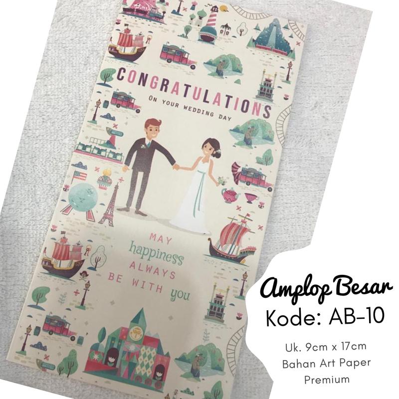 Amplop Uang Pernikahan Unik Angpao Wedding Besar art paper Fancy AB-10 0
