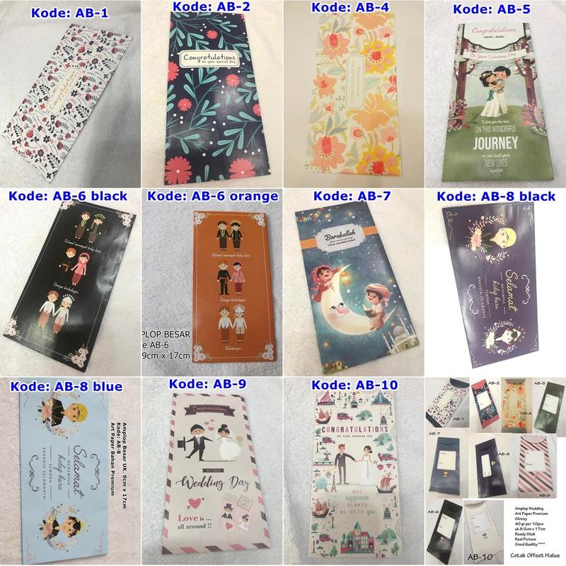 Amplop Uang Pernikahan Unik Angpao Wedding Besar art paper Fancy AB-10 2