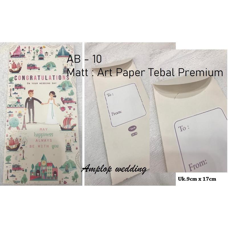 Amplop Uang Pernikahan Unik Angpao Wedding Besar art paper Fancy AB-10 1