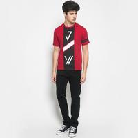 Gambar Johnwin - Slim Fit - Kaos Casual - Kaos Pria - Motif Sablon JW - Merah - ATS.622.M315.01.C - M dari Johnwin Kota Administrasi Jakarta Barat 4 Tokopedia
