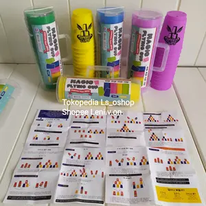 Mainan Gelas Susun Speed Flying Cup Stack Luminous 12pcs / Magic cup